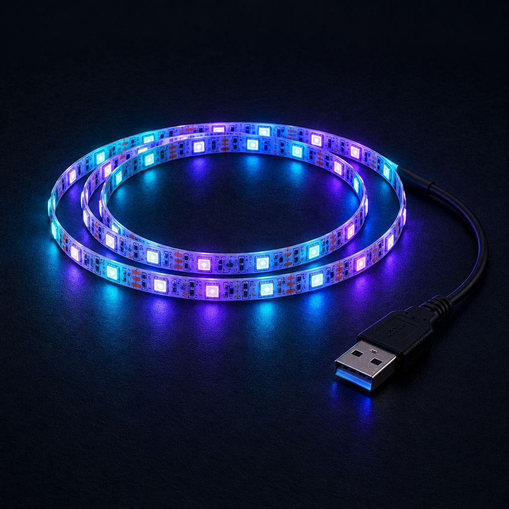[Scale AI] catalog_packshot, USB 5V LED Strip Light (1 m)