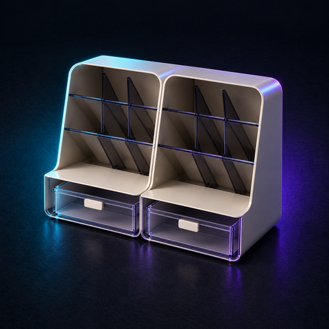 [Scale AI] catalog_packshot, Multi-Layer Slanted Desk Organizer (Large Capacity)