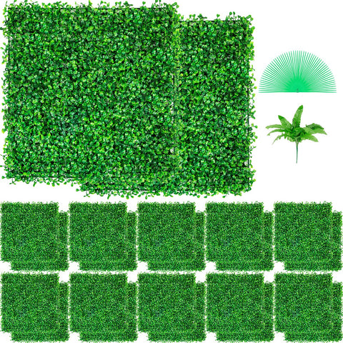 Artificial Boxwood Wall Panels 24-Pack