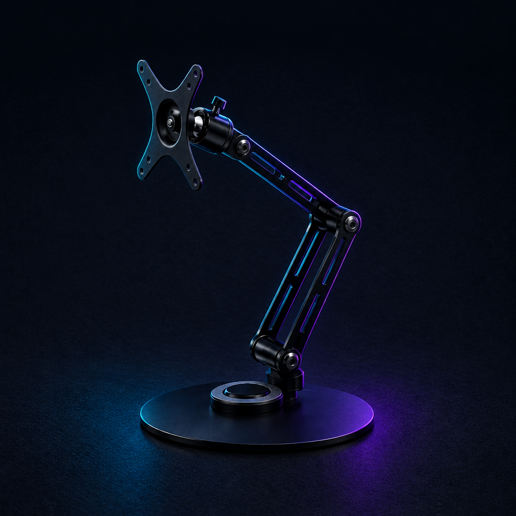 [Scale AI] catalog_packshot, Foldable VESA Monitor Arm Stand 360° (9–18.4")