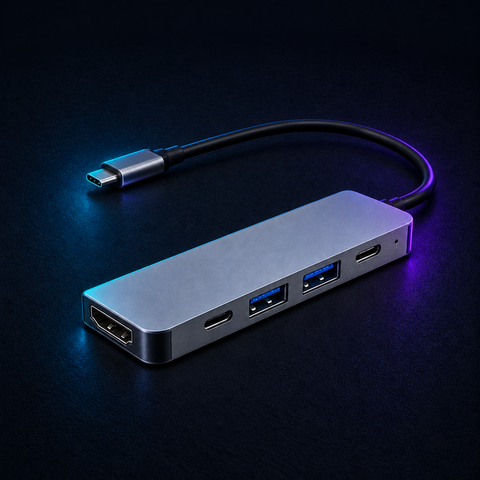 [Scale AI] catalog_packshot, 5-in-1 USB-C Hub with HDMI