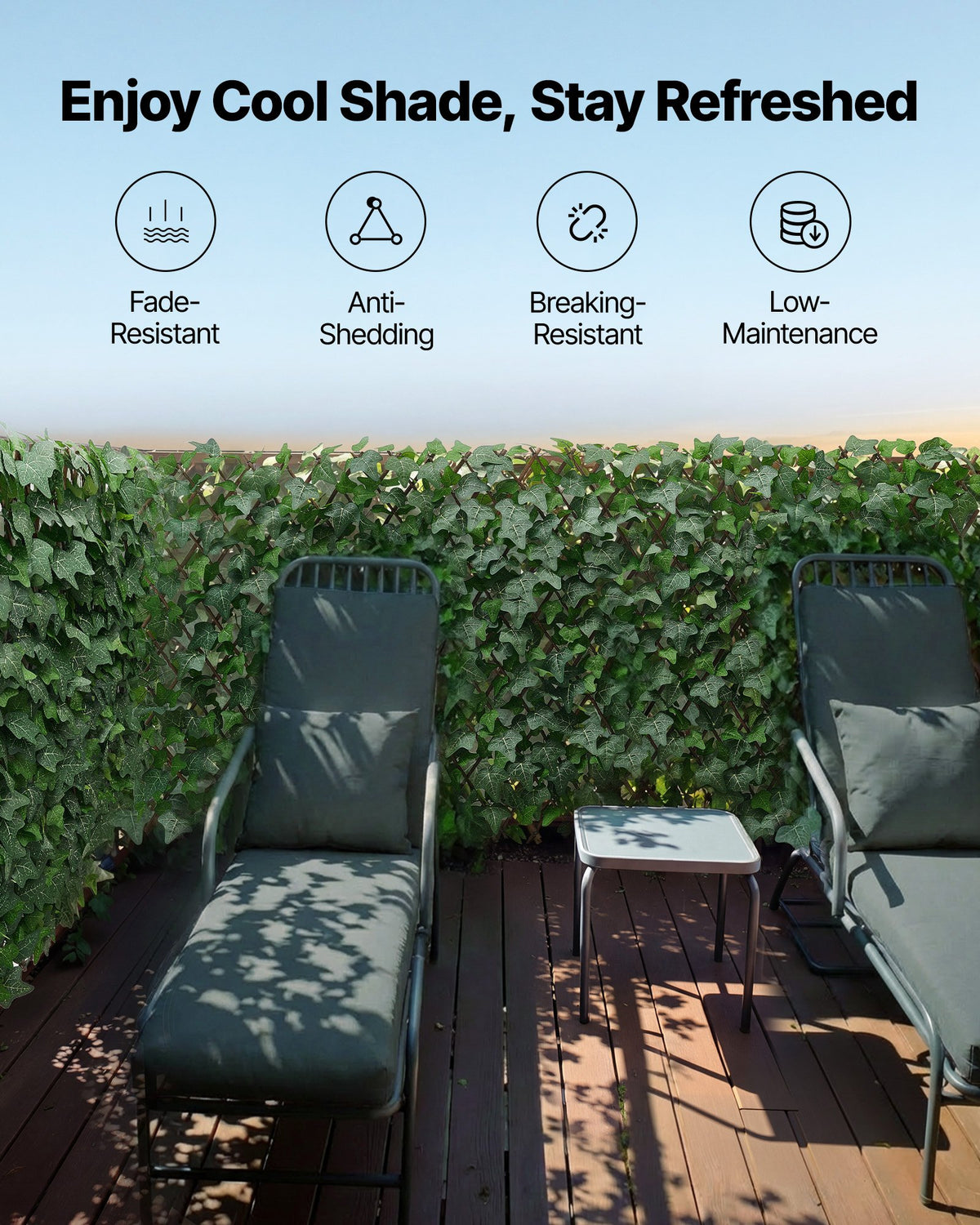 Expandable Artificial Ivy Privacy Fence