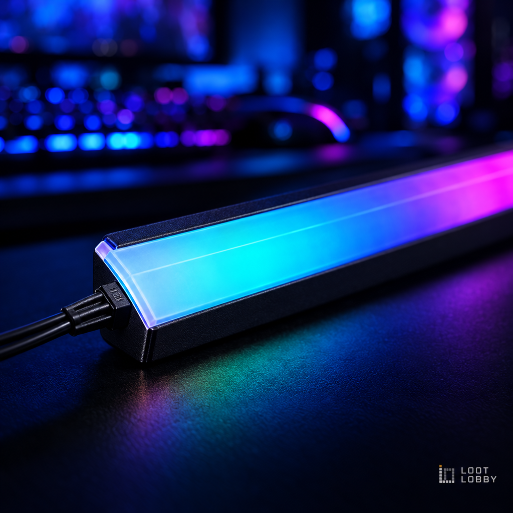 Loot Lobby – ARGB magnetic PC case LED strip, detail