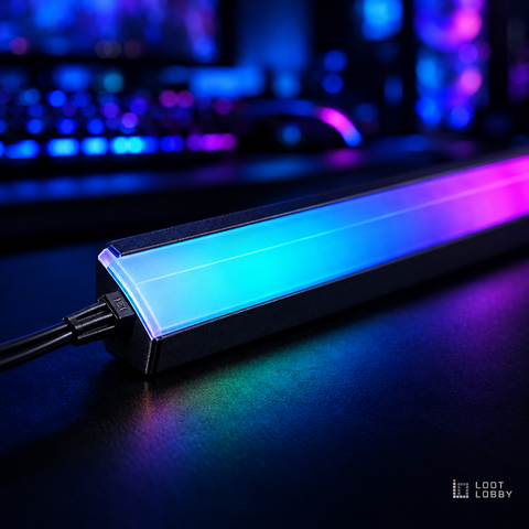 Loot Lobby – ARGB magnetic PC case LED strip, detail