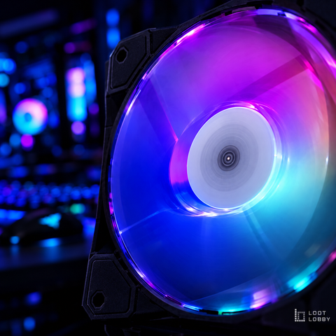 Loot Lobby – 120mm RGB PC case fan, detail