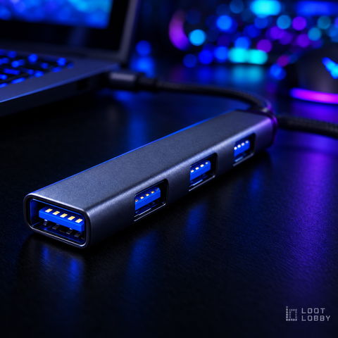 Loot Lobby – 4-port USB-C hub, detail