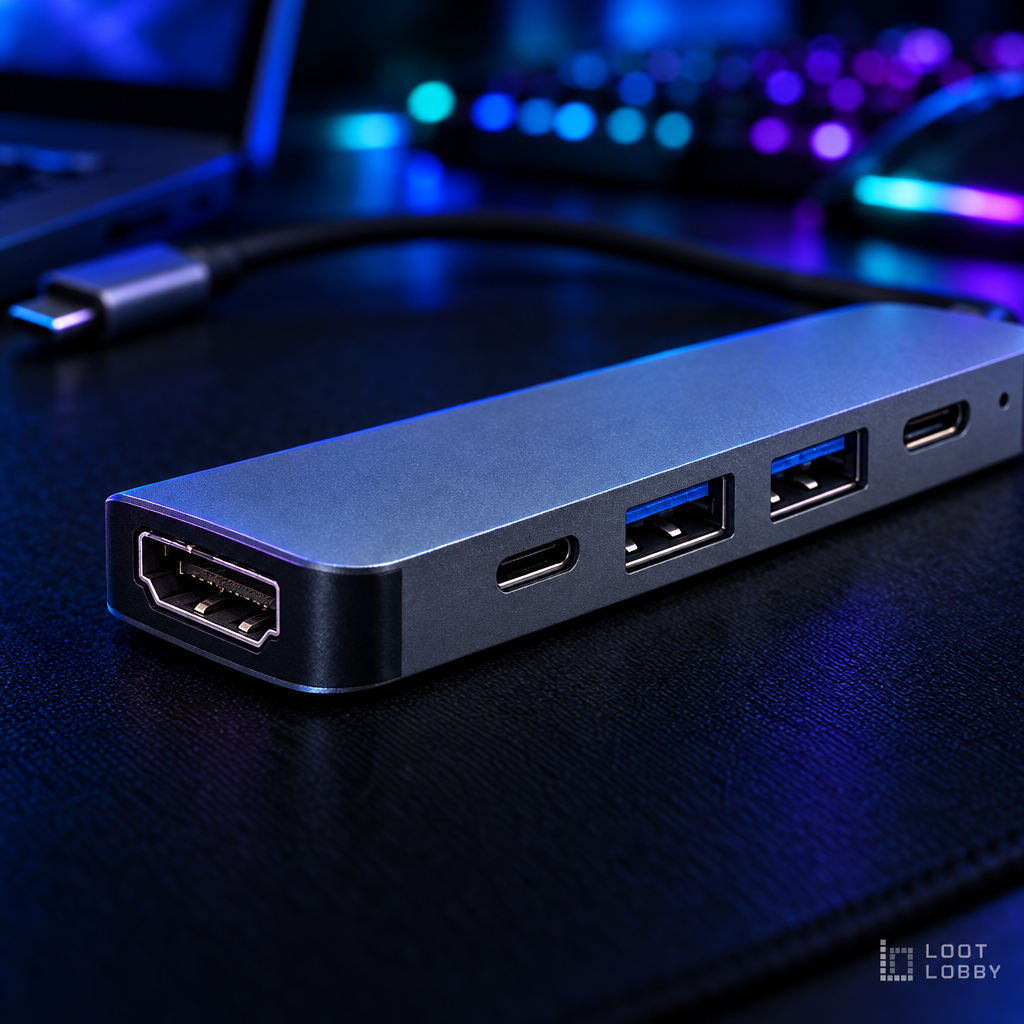 Loot Lobby – 5-in-1 USB-C hub with HDMI, detail