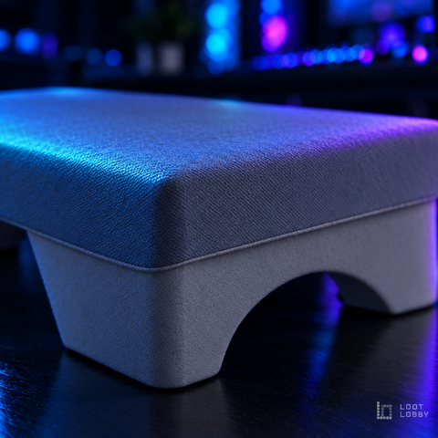 Loot Lobby – ergonomic under-desk footrest, detail