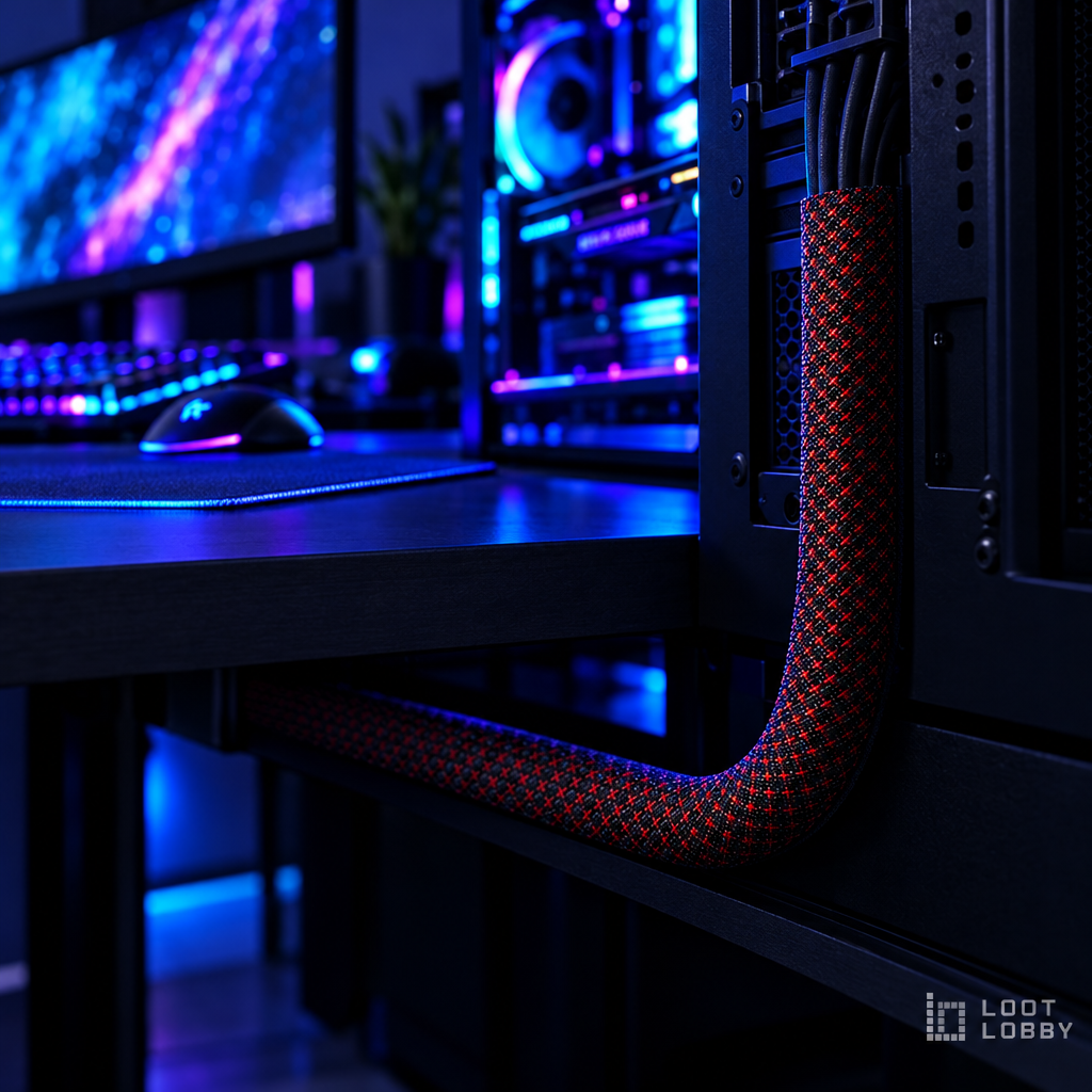Loot Lobby – braided cable sleeve, wide view