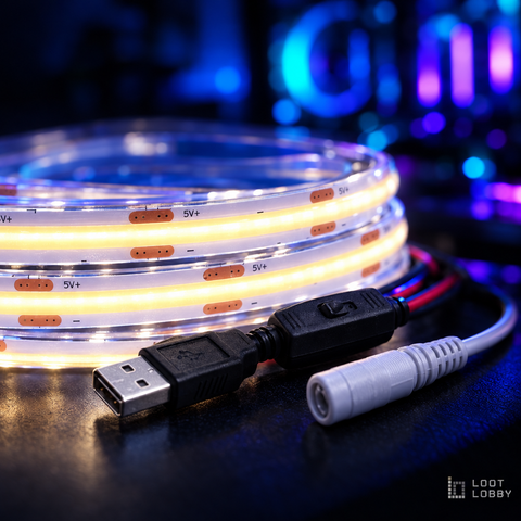 Loot Lobby – USB COB LED strip, detail