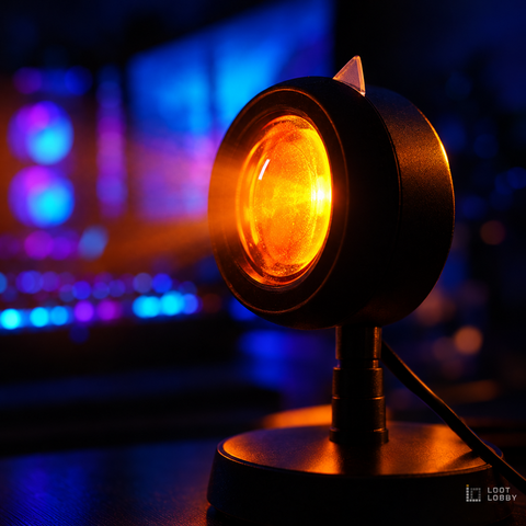 Loot Lobby – USB sunset rainbow projector lamp, detail