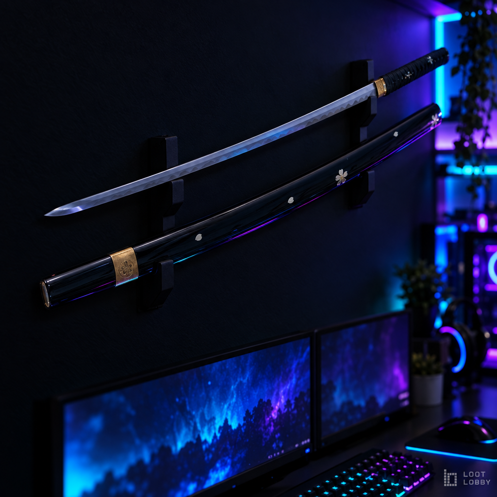 Kuro Lacquer Katana – Very Sharp Carbon Steel | Loot Lobby