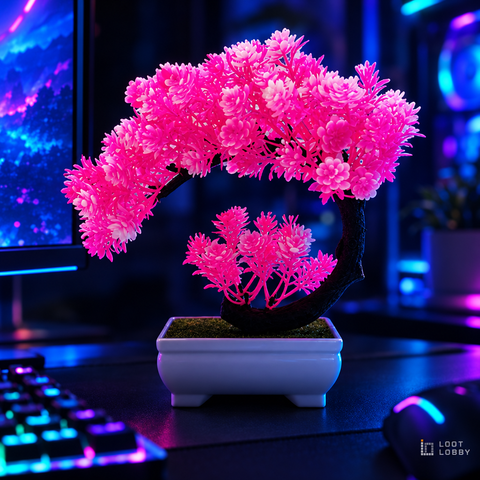 Moon Camellia Artificial Bonsai | Loot Lobby