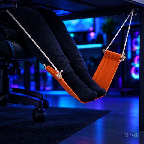 Under-Desk Foot Hammock | Loot Lobby