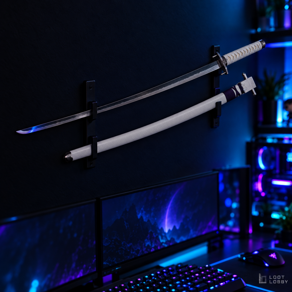 Carbon Steel Katana with White Saya – Real Blade | Loot Lobby