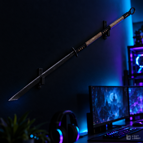 Hand-Forged Carbon Steel Polearm Blade – 54" Naginata Style | Loot Lobby