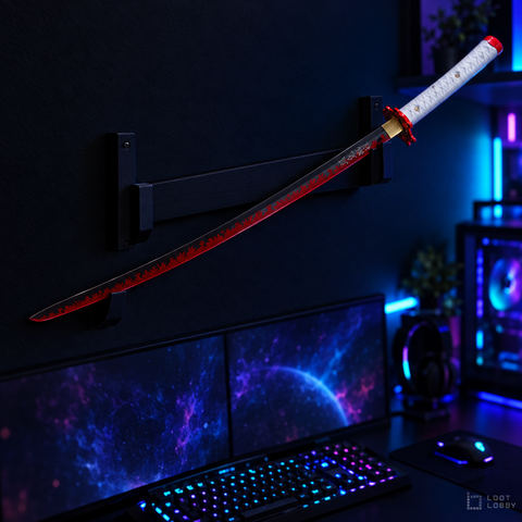 Crimson Ember Katana – Hand-Forged 1045 Carbon Steel | Loot Lobby
