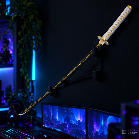 White Lightning Katana – Hand-Forged 1045 Carbon Steel | Loot Lobby