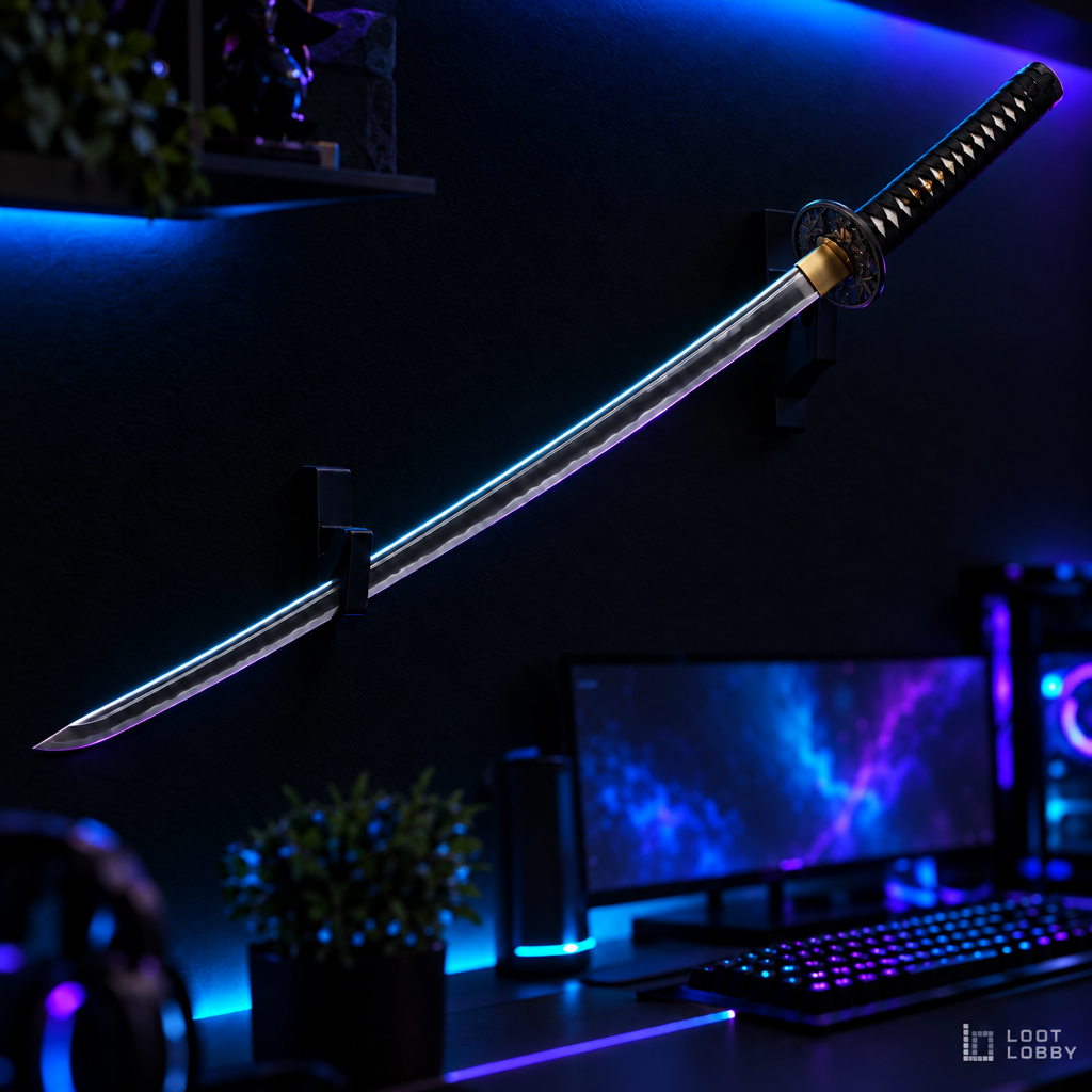 Hand-Forged 1045 Carbon Steel Katana with Real Hamon - Leaf