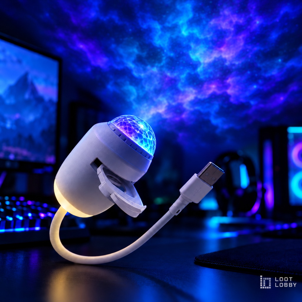 USB Star Projector Night Light - Among The Clouds
